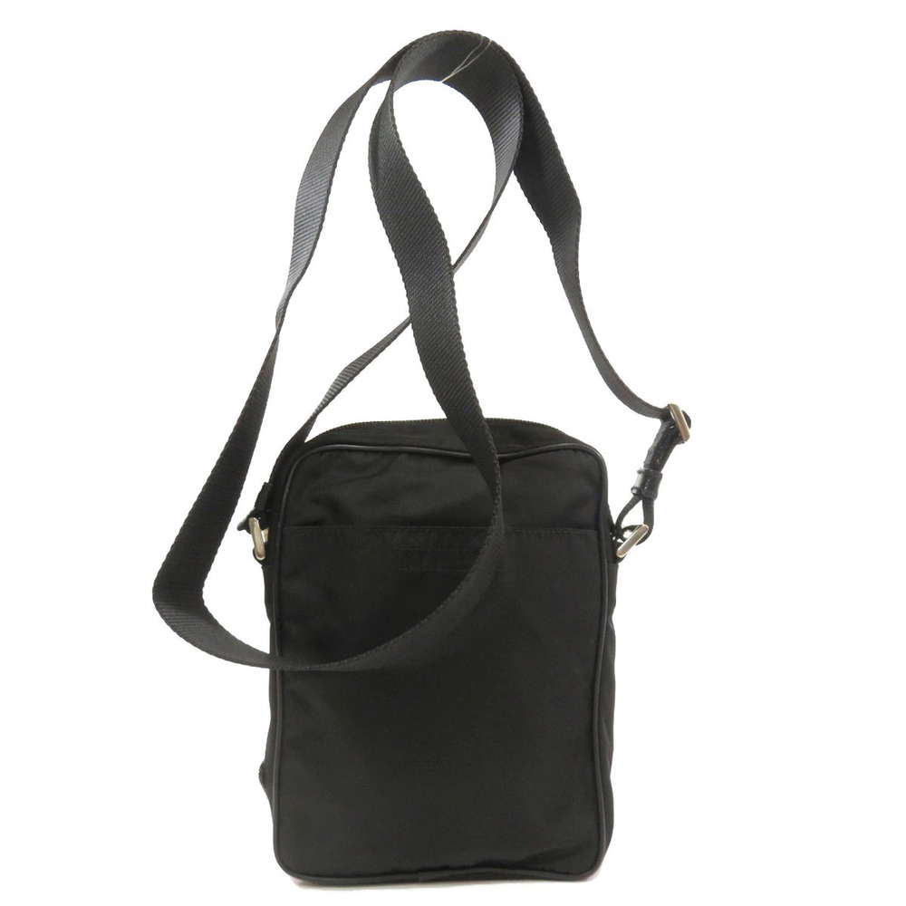 Prada Crossbody Bag Plate Tessuto Shoulder Black
